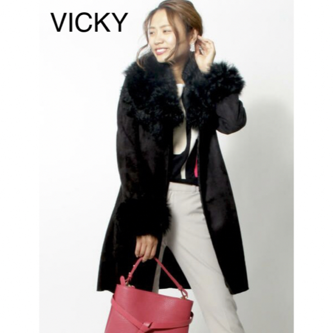 VICKY(ビッキー)のVICKY フェイクムートンコート レディースのジャケット/アウター(ムートンコート)の商品写真