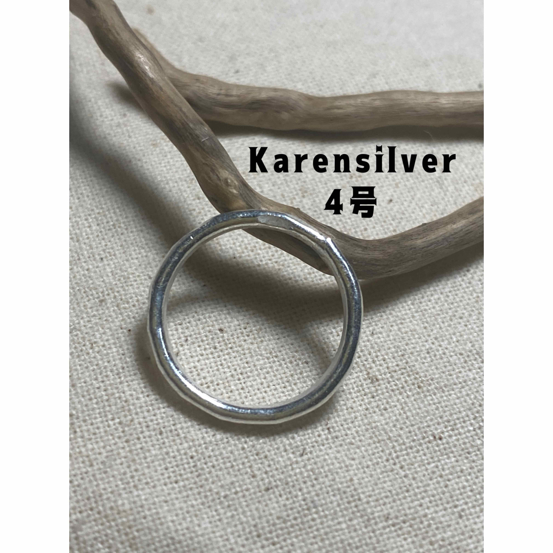 平打ち2ミリ鎚目模様カレンシルバーリングワイドプレーン　ピンキーSILVERぬ4 メンズのアクセサリー(リング(指輪))の商品写真