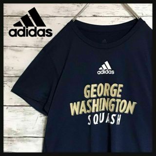 アディダス(adidas)の【人気定番】アディダス　ロゴ入り裏表プリントTシャツ　紺　F366(Tシャツ/カットソー(半袖/袖なし))