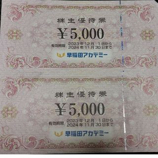 匿名発送　早稲田アカデミー　株主優待券　10000円分(その他)