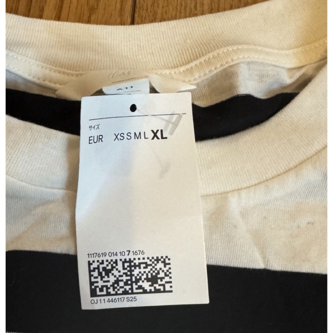 H&M(エイチアンドエム)のH&M⭐️ボーダーTシャツ⭐️XL レディースのトップス(Tシャツ(長袖/七分))の商品写真