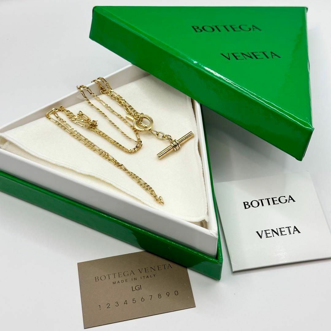 Bottega Veneta(ボッテガヴェネタ)の【新品未使用】BOTTEGA VENETA ネックレス　ゴールド　Tバー メンズのアクセサリー(ネックレス)の商品写真