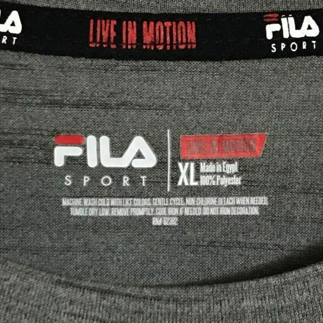 FILA(フィラ)の【美品】フィラ　裾ロゴ入りスポーツTシャツ　ゆるだぼ　ドライ素材　K72 メンズのトップス(Tシャツ/カットソー(半袖/袖なし))の商品写真