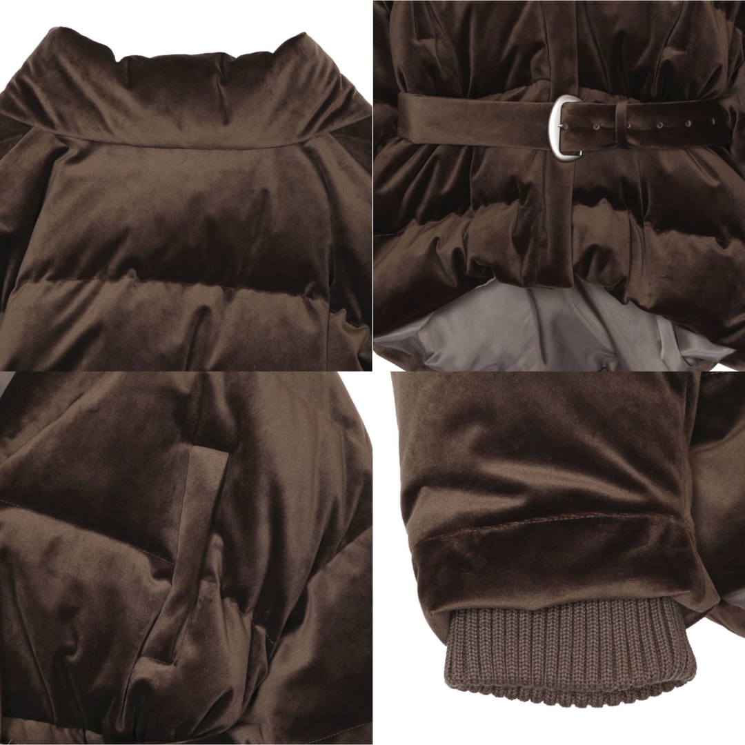 Ameri VINTAGE(アメリヴィンテージ)のAmeri / VELVET DOWN JACKET レディースのジャケット/アウター(ダウンジャケット)の商品写真