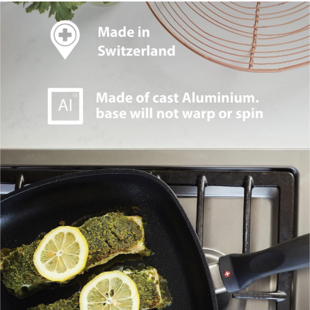 未使用品swiss diamondスイスダイアモンド28cm蓋付きフライパン インテリア/住まい/日用品のキッチン/食器(鍋/フライパン)の商品写真