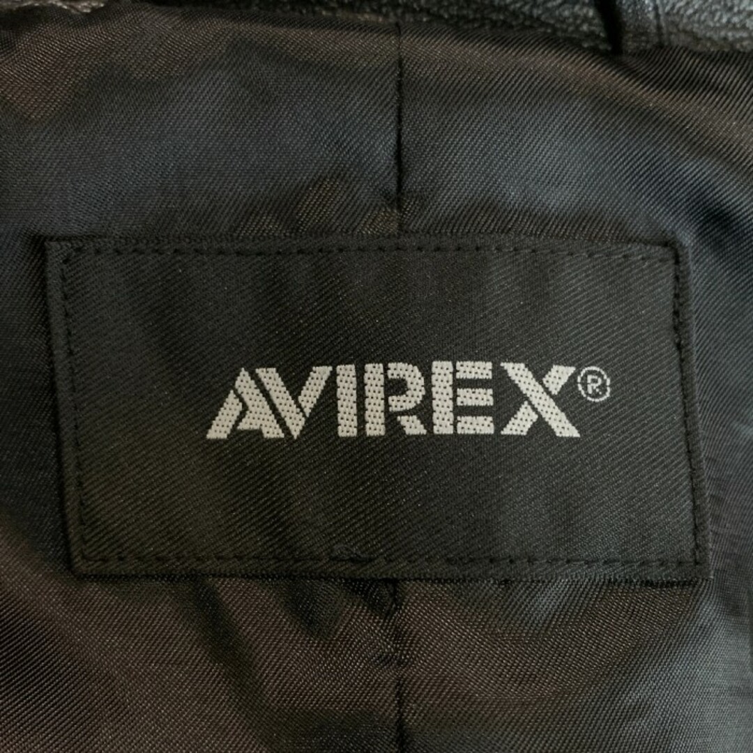 AVIREX(アヴィレックス)のAVIREX アヴィレックス ラムレザー 2B テーラードジャケット ブラック 6121052 Size M 相当 メンズのジャケット/アウター(Gジャン/デニムジャケット)の商品写真