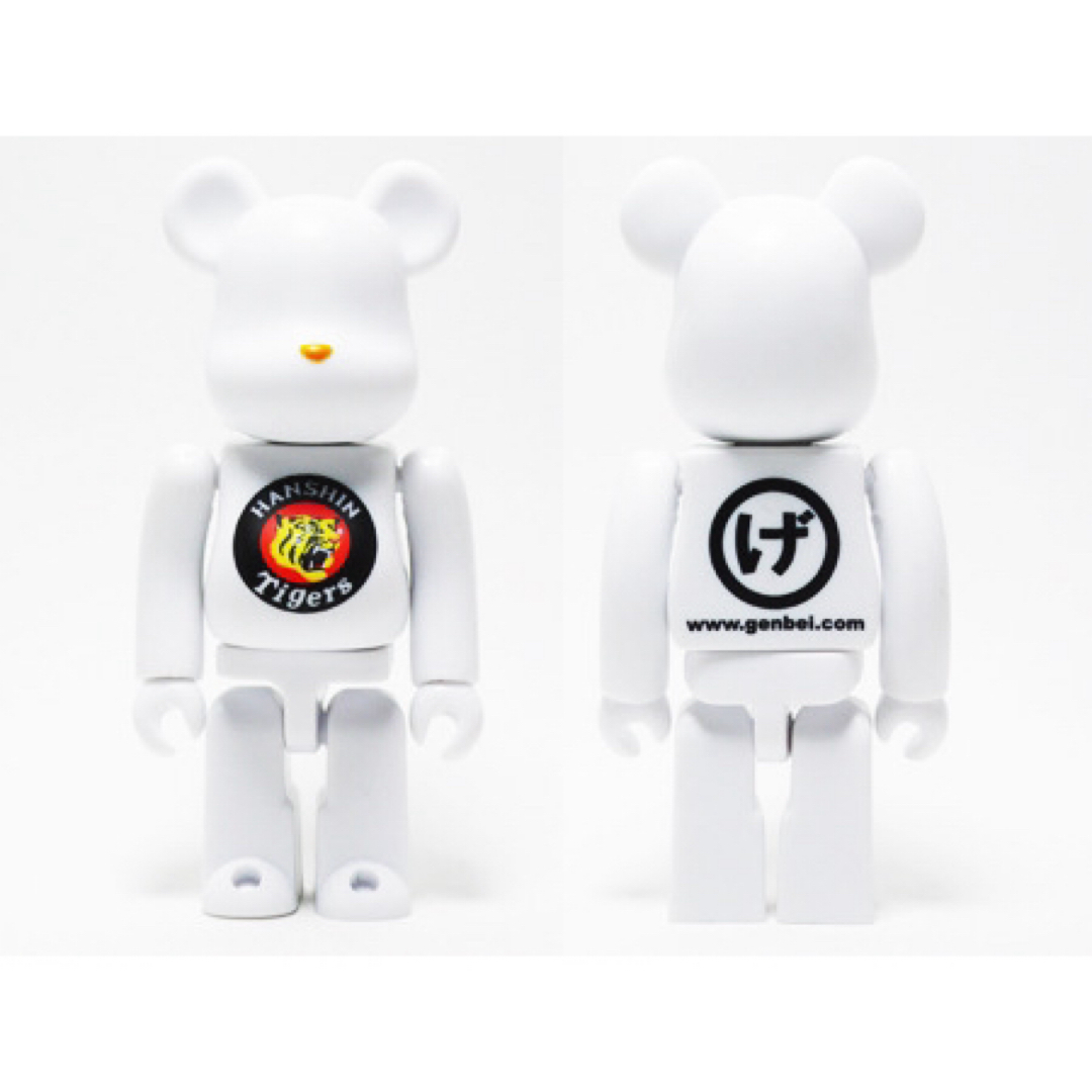 BE@RBRICK(ベアブリック)の【優勝記念セール】阪神タイガース　コラボベアブリック 100% エンタメ/ホビーのおもちゃ/ぬいぐるみ(キャラクターグッズ)の商品写真