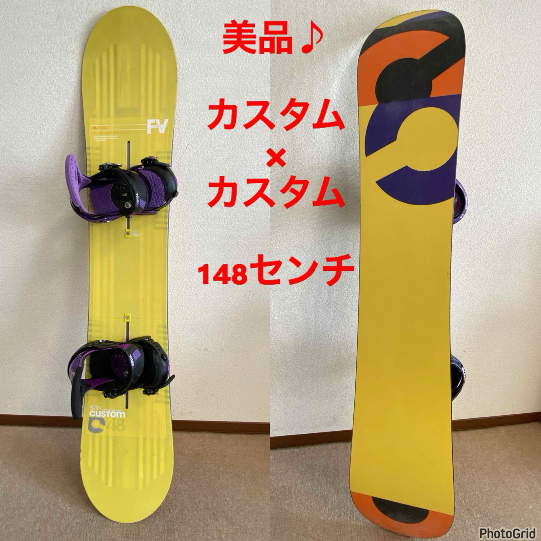 バートンBURTON品名人気‼️【美品】バートン★メンズ　スノーボード　セット/ビンディング