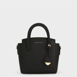 チャールズアンドキース(Charles and Keith)の訳新品　ダブルハンドル トラペーズトートバッグ　ショルダーバッグ ハンドバッグ (ハンドバッグ)