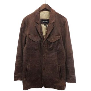 ショット(schott)のショット SCHOTT レザー コート ロング ジャケット 本革 ブラウン系 S(その他)