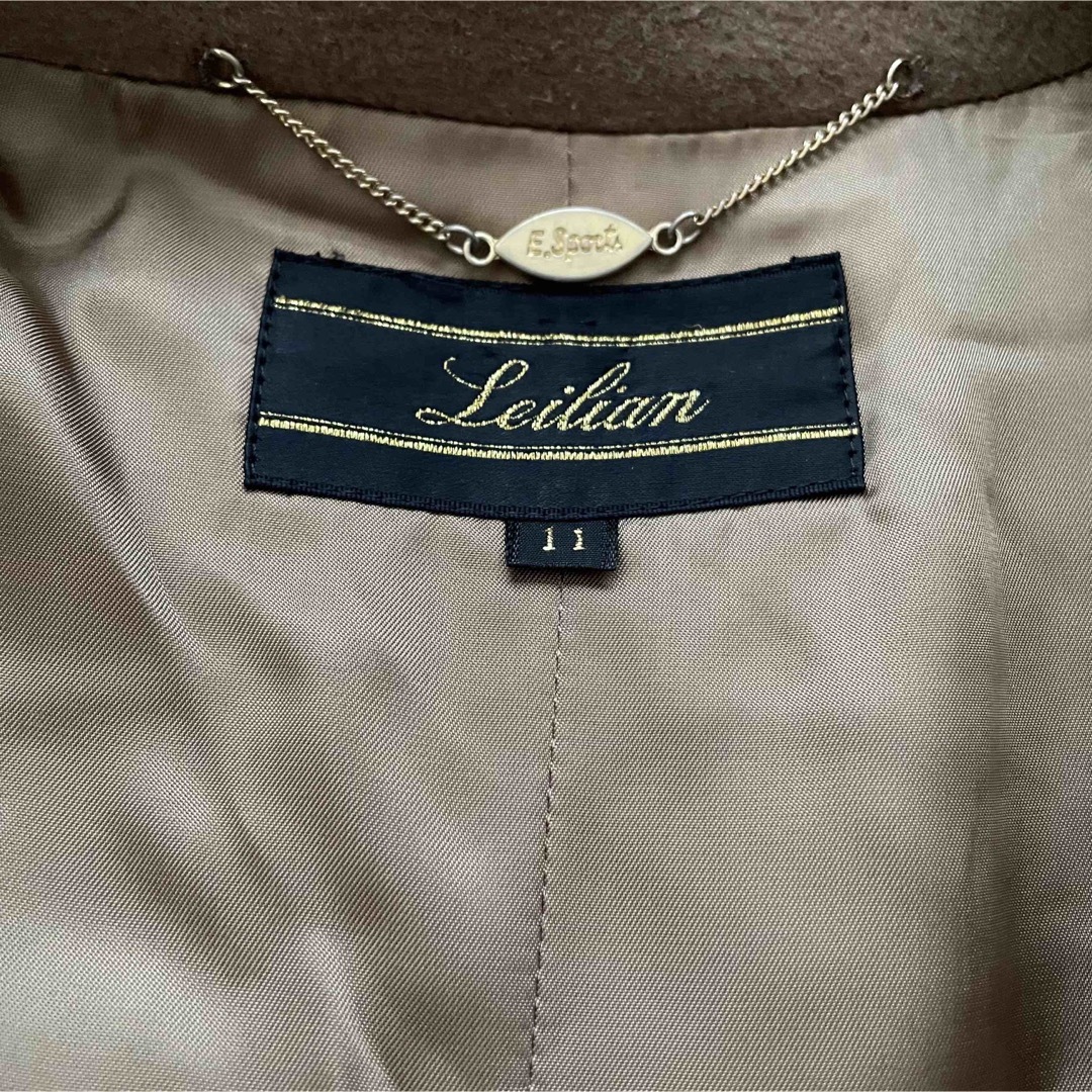leilian(レリアン)の【大きめ】レリアン　パフスリーブ　Aラインウールコート　ステンカラー レディースのジャケット/アウター(ロングコート)の商品写真