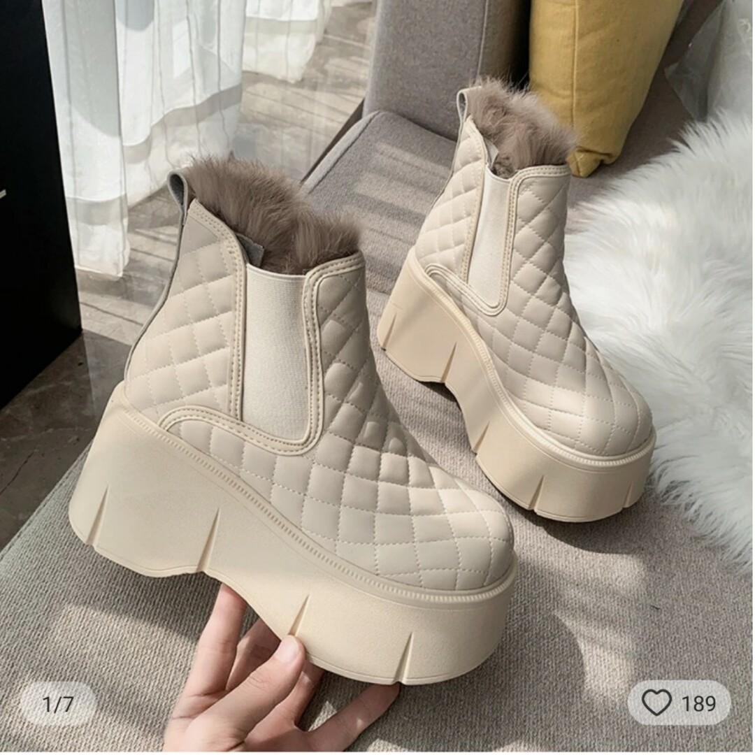 ZARA - 春ブーツ 厚底キルティングファーブーツの通販 by よっち ZARA - 春ブーツ 厚底キルティングファーブーツの通販 by よっち
