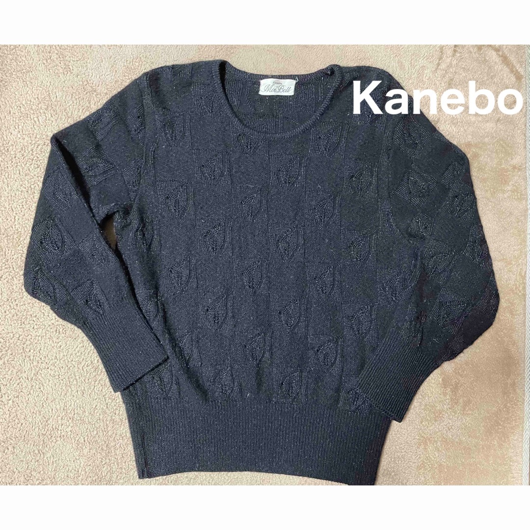 Kanebo(カネボウ)のレディースKanebo セーター・ニット黒 アンゴラ混 レディースのトップス(ニット/セーター)の商品写真