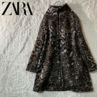 ZARA レオパード柄ウールコート