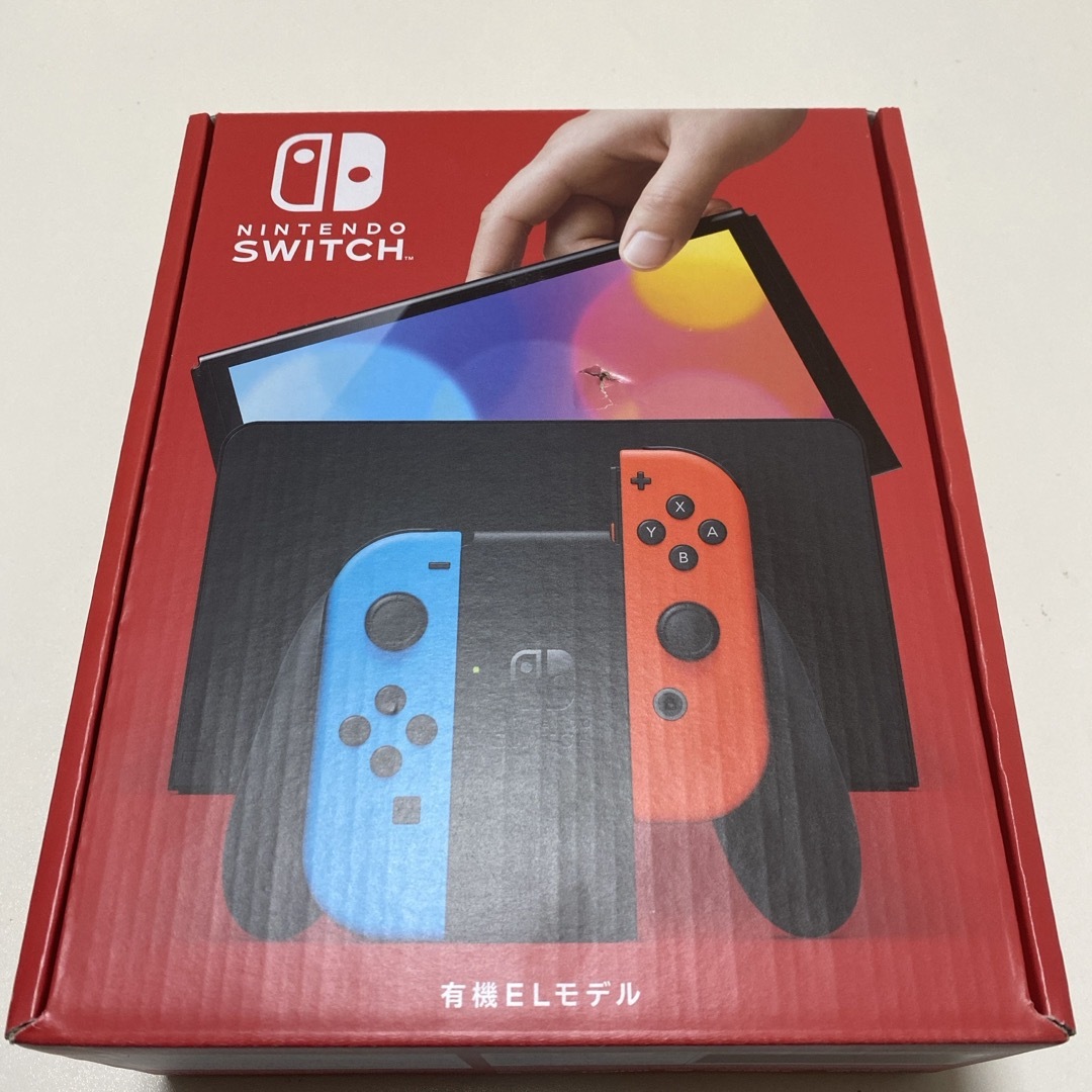 ゲームソフトゲーム機本体【新品未開封】【印なし】【外箱キズ】Switch 本体 有機ELモデル  ネオン