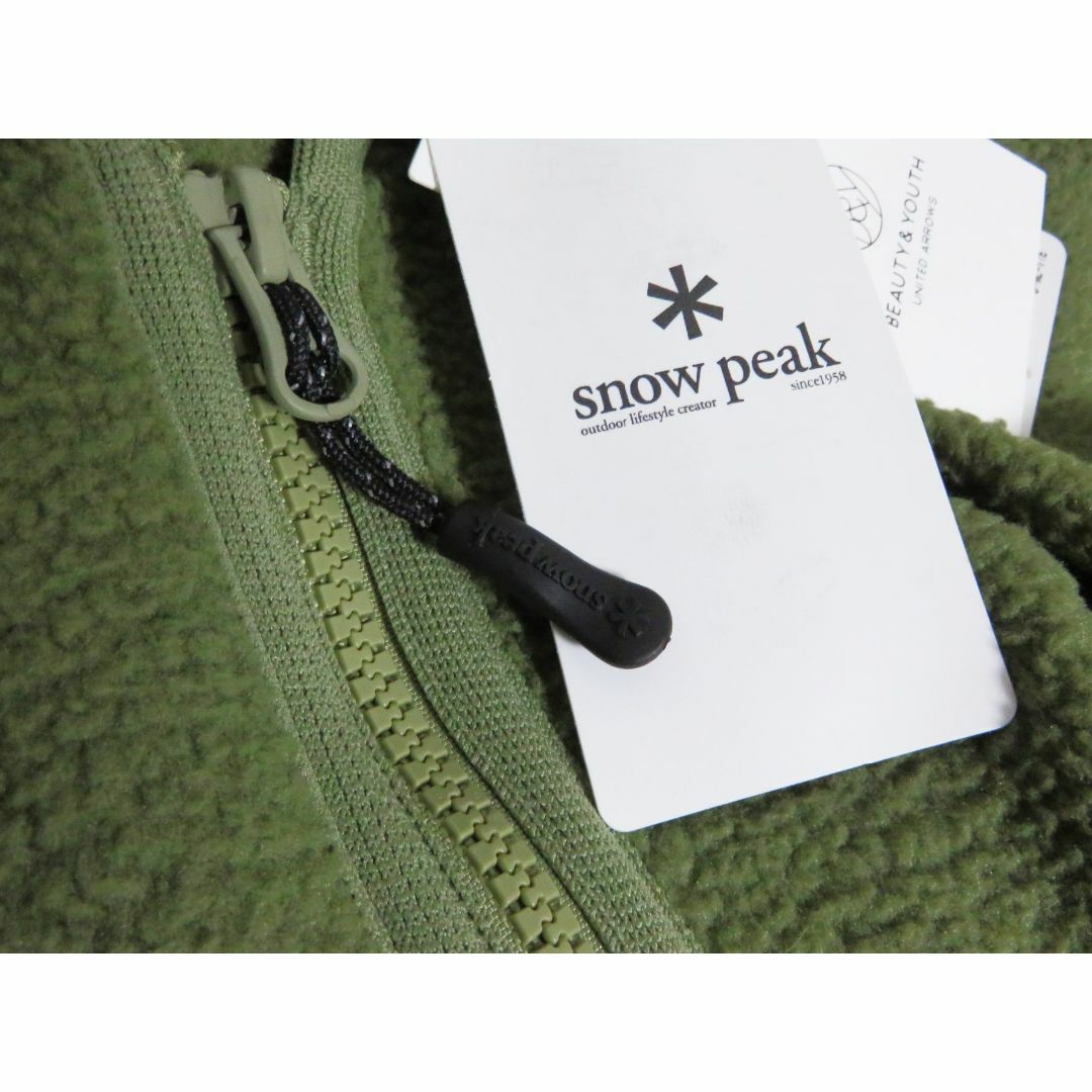 Snow Peak(スノーピーク)の新品 snow peak フリース ハーフジップ プルオーバー XL オリーブ メンズのジャケット/アウター(その他)の商品写真