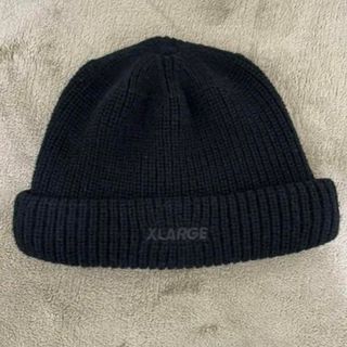 エクストララージ(XLARGE)のxlarge ブラック ビーニー(ニット帽/ビーニー)