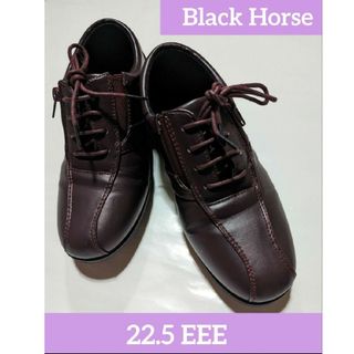 美品★【Black Horse】ブラックホース　送料込　22.5EEEチャック(ローファー/革靴)