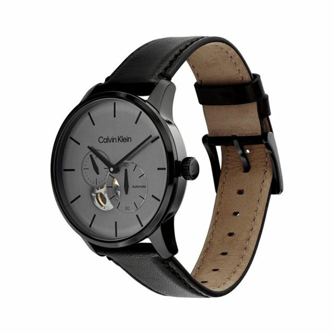 Calvin Klein(カルバンクライン)のCalvin Kleinオートマティック - 42MM グレー ブラック レザー メンズの時計(腕時計(アナログ))の商品写真
