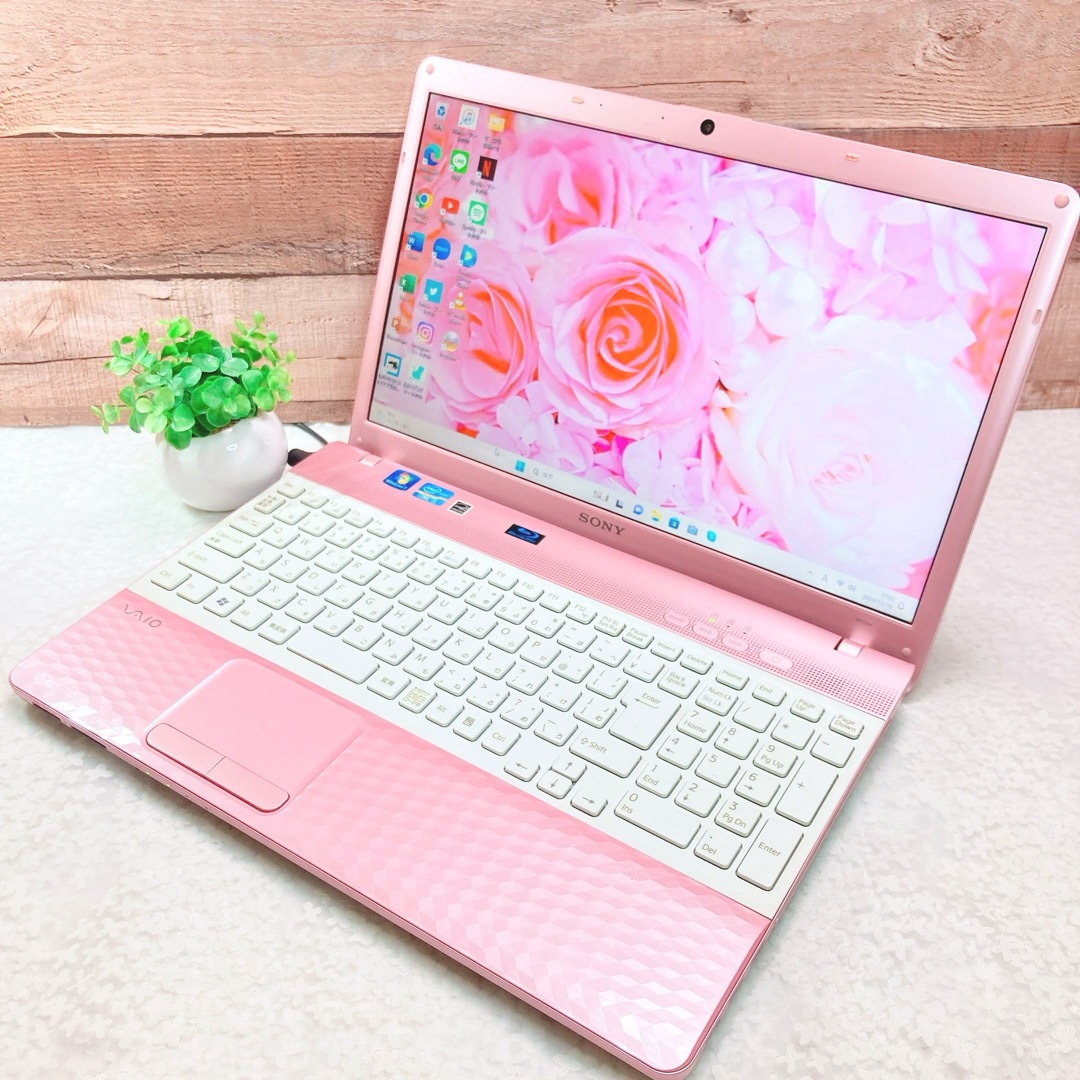 VAIO(バイオ)の大人気VAIO✨高性能i5❣️ブルーレイ✨カメラ付✨ピンク♡ノートパソコン スマホ/家電/カメラのPC/タブレット(ノートPC)の商品写真