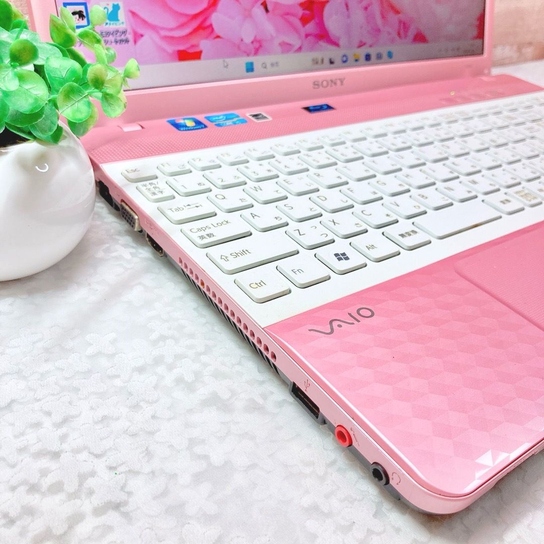 VAIO(バイオ)の大人気VAIO✨高性能i5❣️ブルーレイ✨カメラ付✨ピンク♡ノートパソコン スマホ/家電/カメラのPC/タブレット(ノートPC)の商品写真