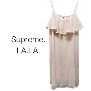 シュープリームララ(Supreme.La.La.)のSupreme.LA.LA.【美品】チュール ドット柄 キャミソール ワンピース(ひざ丈ワンピース)