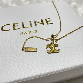 celine - 【美品】セリーヌ トリオンフ ラインストーンネックレスの