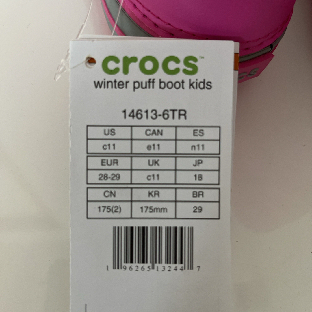 crocs(クロックス)のクロックス　キッズスノーブーツ　18センチ キッズ/ベビー/マタニティのキッズ靴/シューズ(15cm~)(ブーツ)の商品写真