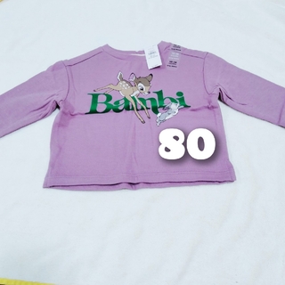 ベビーギャップ(babyGAP)の【新品】バンビ　ロングTシャツ　長袖　ギャップ　80cm  12〜18ヶ月(Ｔシャツ)
