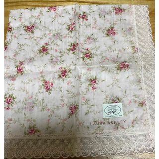 ローラアシュレイ(LAURA ASHLEY)のLAULA ASHLEY レースハンカチ　新品タグ付き(ハンカチ)