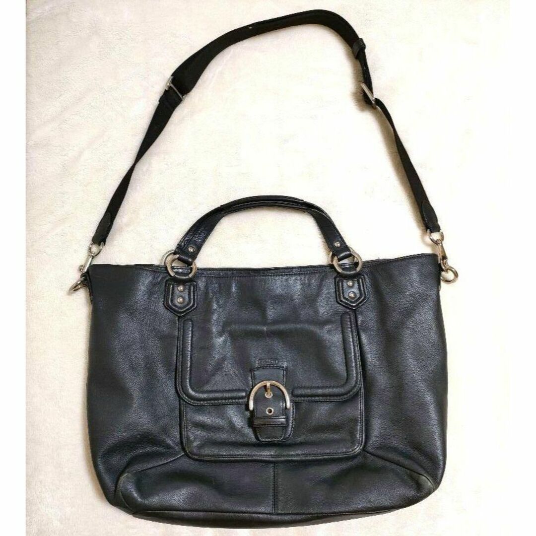 COACH - コーチ COACH レザー ビジネスバッグ ブラック ショルダー