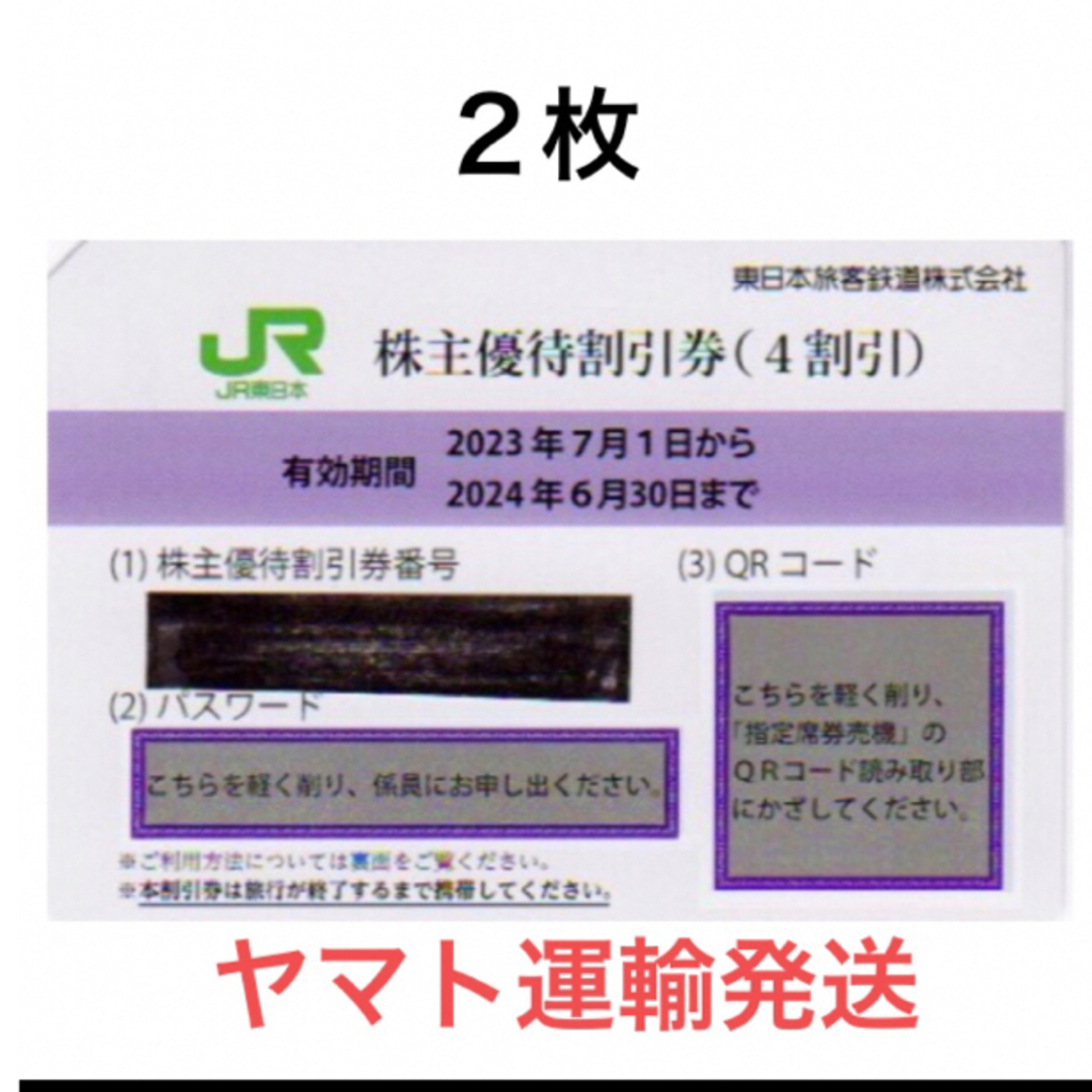 ２枚一組????JR東日本株主優待割引券????No.Z14JR東日本株主優待サービス券