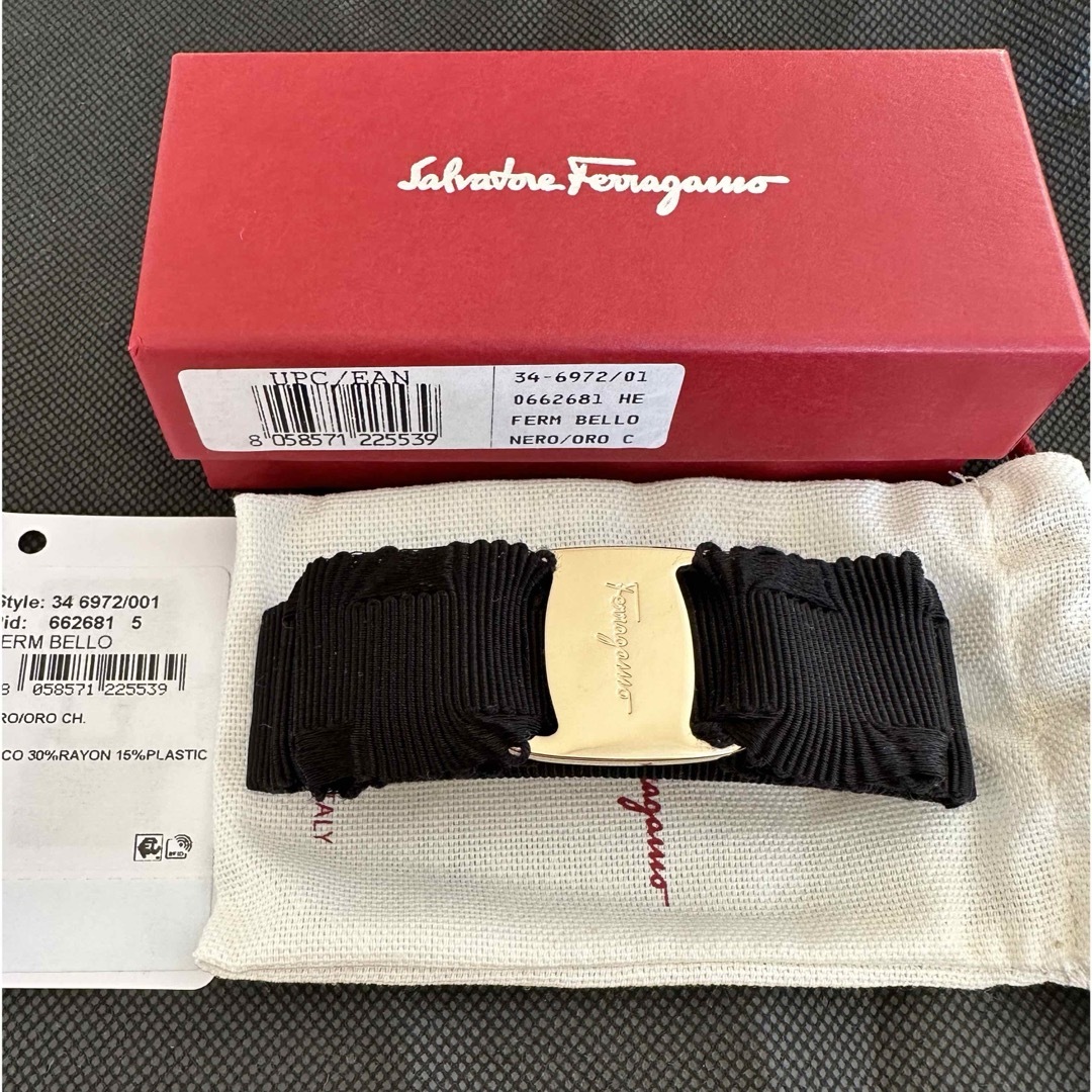 新品未使用✨Salvatore Ferragamo バレッタ ブラック ヘアピン - ヘア