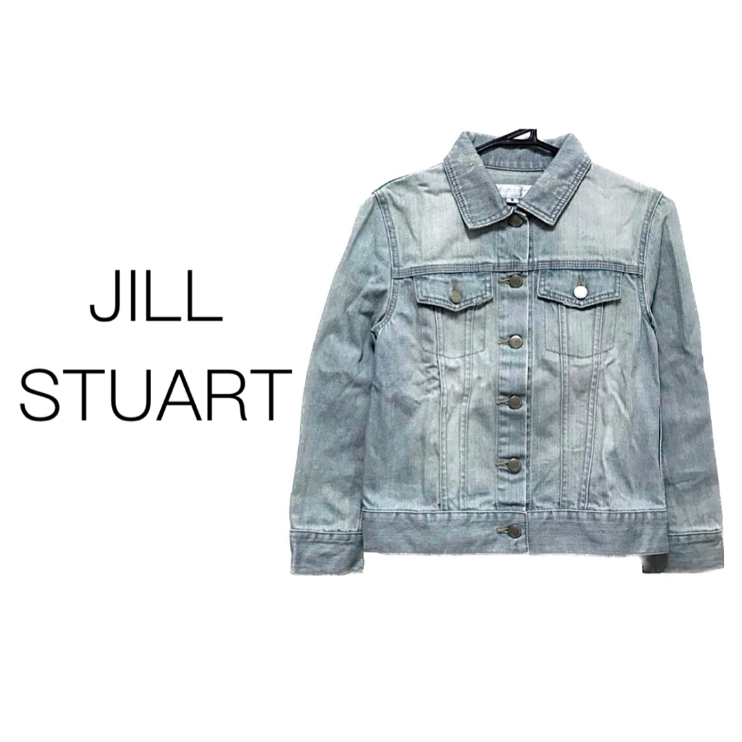 JILL by JILLSTUART(ジルバイジルスチュアート)のJILL STUART【美品】ダメージ加工 デニム ジャケット Gジャン レディースのジャケット/アウター(Gジャン/デニムジャケット)の商品写真