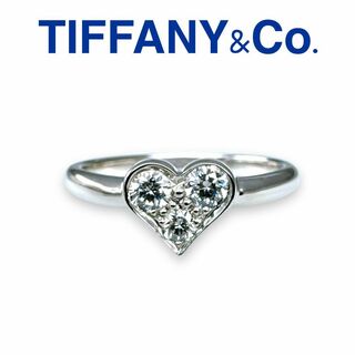 ティファニー(Tiffany & Co.)のティファニー リング センチメンタルハートリング Pt950 ダイヤモンド 3P(リング(指輪))
