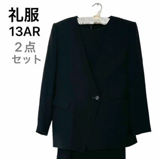 礼服　ブラックフォーマル　ジャケット　ワンピース　黒　セットアップ　LL(礼服/喪服)