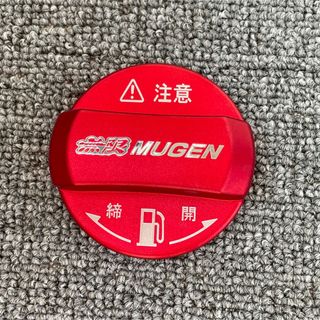 稀有MUGEN 無限　ガソリン給油口キャップ　フューエルキャップカバー　レッド(車外アクセサリ)