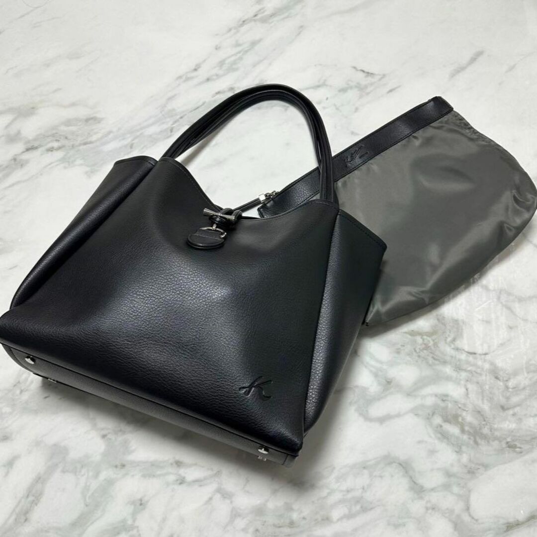 Kitamura - キタムラ トートバッグ フック金具 ポーチ付き A4収納可 底
