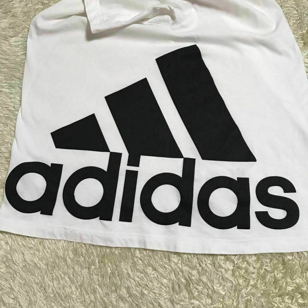 adidas(アディダス)の【希少デザイン】アディダス　サイドデカロゴTシャツ　入手困難　白　F656 メンズのトップス(Tシャツ/カットソー(半袖/袖なし))の商品写真