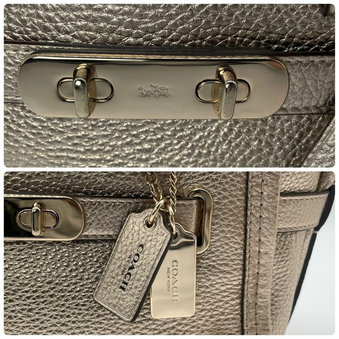 COACH(コーチ)の希少色✨　COACH　コーチ　スワッガー　ショルダーバッグ　2way ゴールド レディースのバッグ(ショルダーバッグ)の商品写真