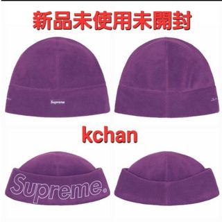 シュプリーム(Supreme)の81　Supreme Polartec Beanie 紫 フリース(ニット帽/ビーニー)