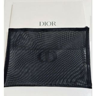 クリスチャンディオール(Christian Dior)の【新品未使用】ディオール　刺繍ロゴ入り　メッシュ　ポーチ(ポーチ)