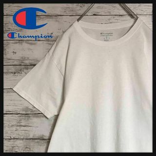 チャンピオン(Champion)の【人気定番】チャンピオン　袖ロゴワッペン付きTシャツ　ホワイト　F654(Tシャツ/カットソー(半袖/袖なし))