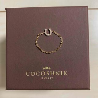 ココシュニック(COCOSHNIK)の【もげ太様専用】ココシュニック　ダイヤモンド馬蹄モチーフチェーンリング(リング(指輪))