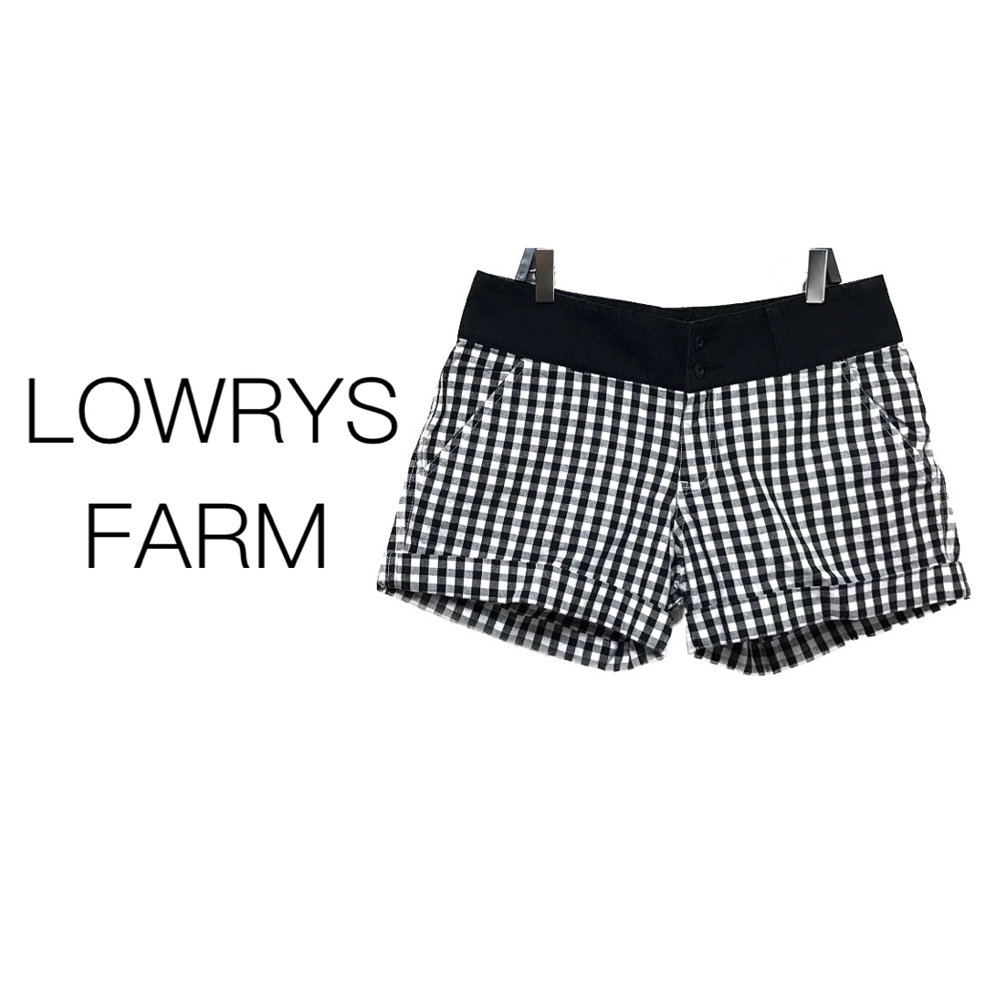 LOWRYS FARM(ローリーズファーム)のLOWRYS FARM【美品】ギンガムチェック柄 コットン ショート パンツ レディースのパンツ(ショートパンツ)の商品写真