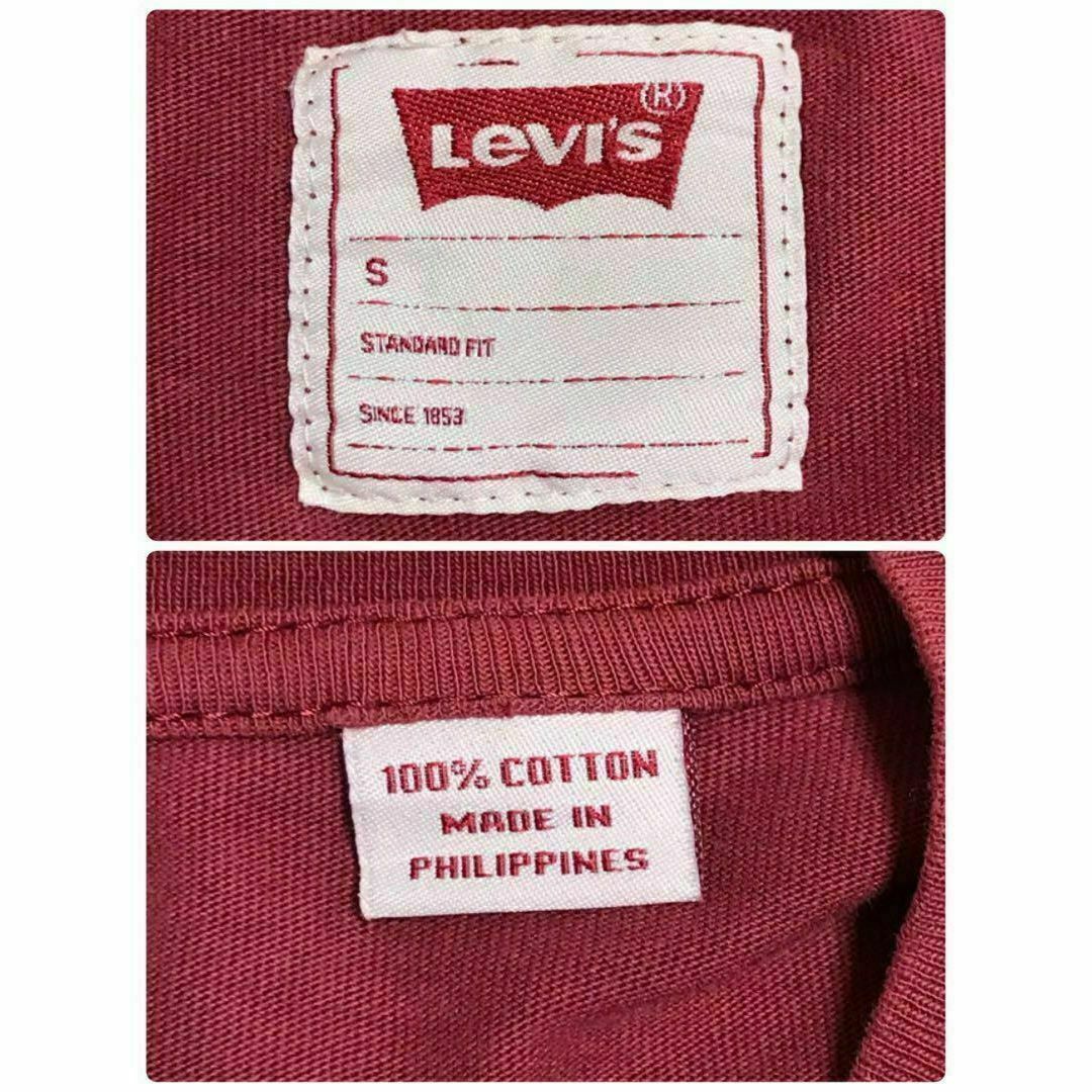 Levi's(リーバイス)の【人気カラー】リーバイス　ロゴプリント入りTシャツ　ワインレッド　E588 メンズのトップス(Tシャツ/カットソー(半袖/袖なし))の商品写真
