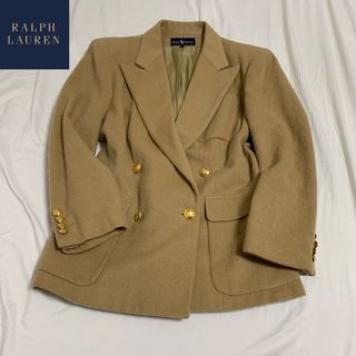 ラルフローレン(Ralph Lauren)の【Ralph Lauren】金ボタン ダブル テーラードジャケット ベージュ(テーラードジャケット)