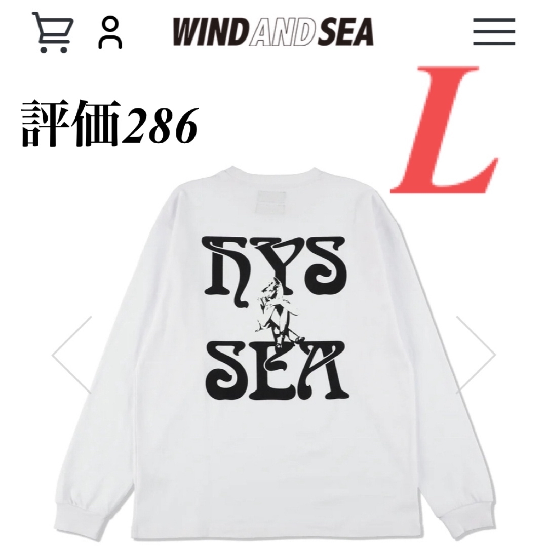WIND AND SEA HYSTERIC GLAMOUR L/S T 白 L WIND AND SEA HYSTERIC GLAMOUR L/S T 白 L