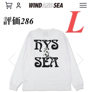 ウィンダンシー(WIND AND SEA)のWIND AND SEA HYSTERIC GLAMOUR L/S T 白 L(Tシャツ/カットソー(七分/長袖))