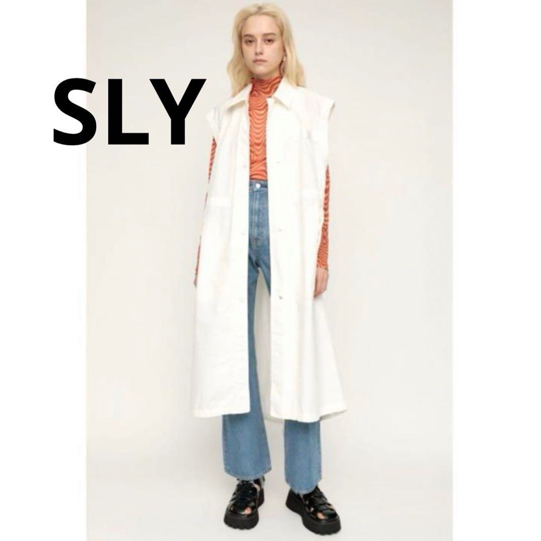 SLY(スライ)のMILITARY LONG VEST ミリタリー ロング ベスト　SLY スライ レディースのトップス(ベスト/ジレ)の商品写真